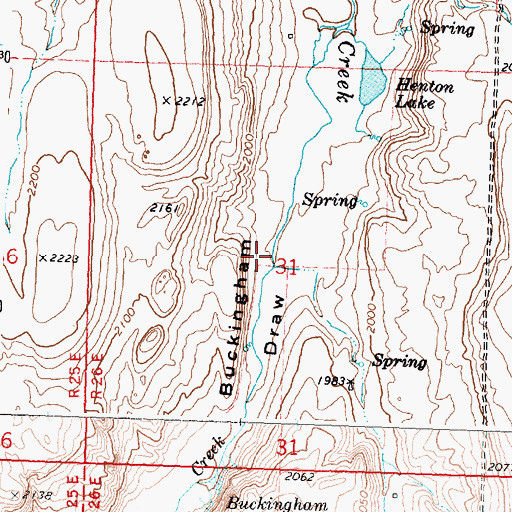 Topographic Map of Buckingham Draw, WA