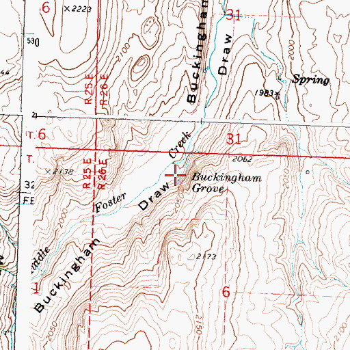 Topographic Map of Buckingham Grove, WA