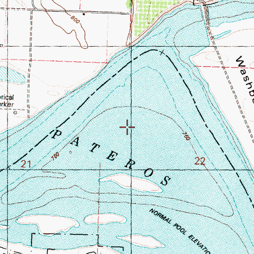 Topographic Map of Buenna Bar, WA