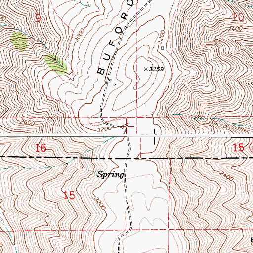 Topographic Map of Buford Ridge, WA