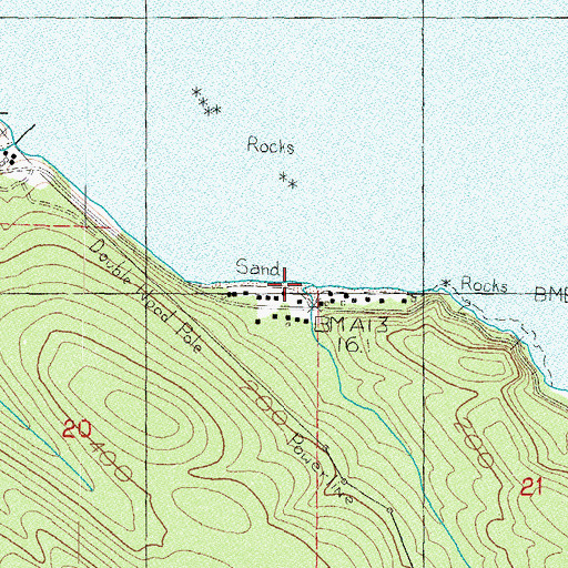 Topographic Map of Bullman Creek, WA