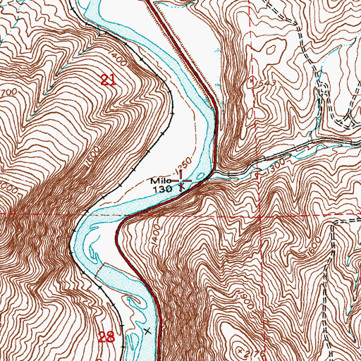 Topographic Map of Burbank Valley, WA