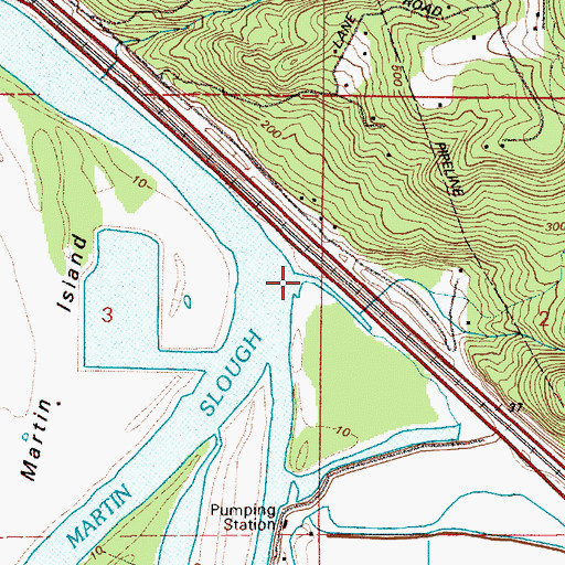 Topographic Map of Burke Creek, WA