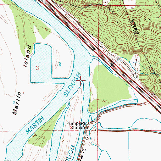 Topographic Map of Burke Slough, WA