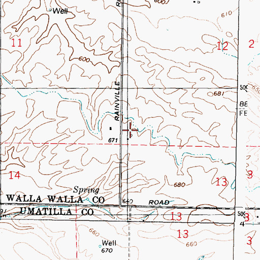 Topographic Map of Burlingame Ditch, WA
