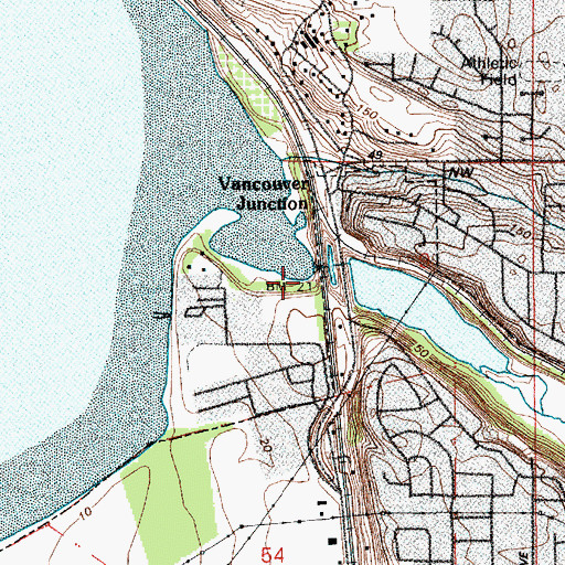 Topographic Map of Burnt Bridge Creek, WA
