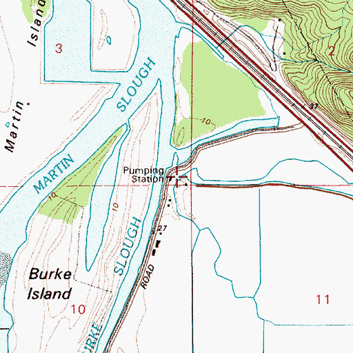 Topographic Map of Burris Creek, WA