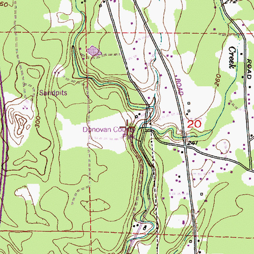 Topographic Map of Butler Creek, WA