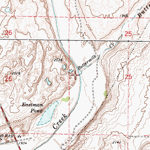 Topographic Map of Buttermilk Creek, WA