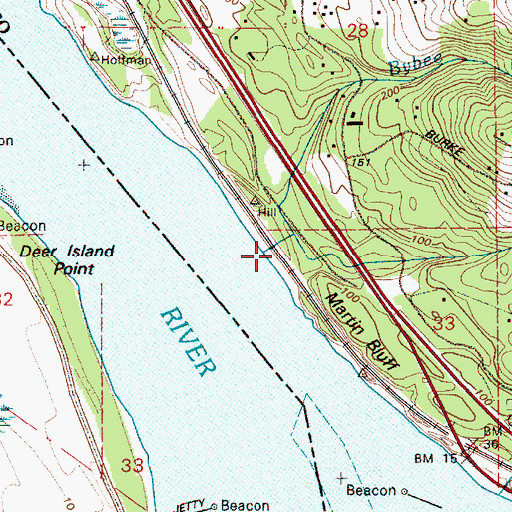 Topographic Map of Bybee Creek, WA