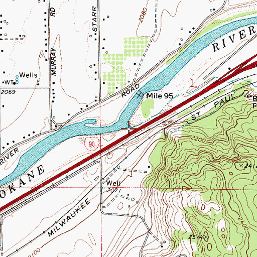 Topographic Map of Cable Creek, WA