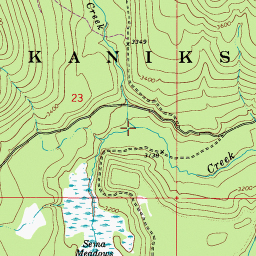 Topographic Map of Cache Creek, WA