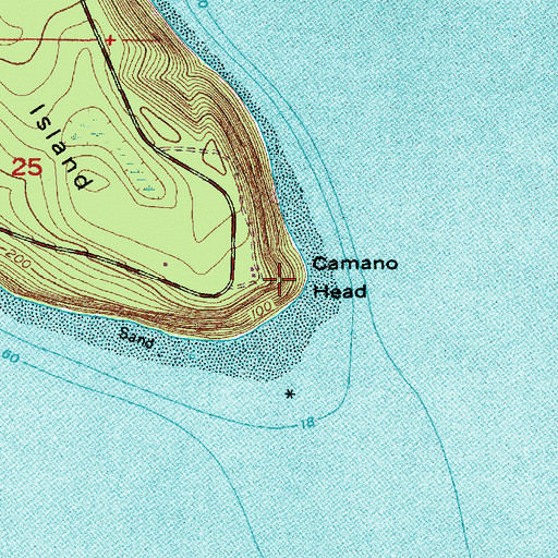 Topographic Map of Camano Head, WA
