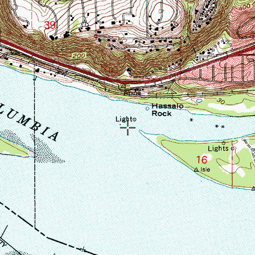 Topographic Map of Camas Slough, WA
