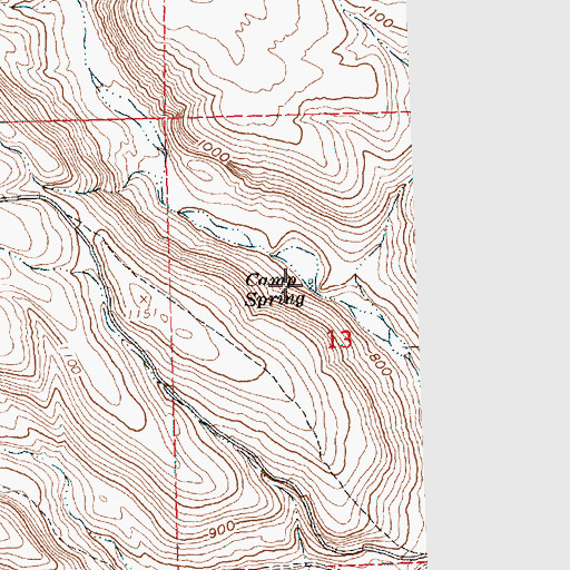 Topographic Map of Camp Spring, WA