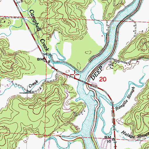 Topographic Map of Campbell Creek, WA