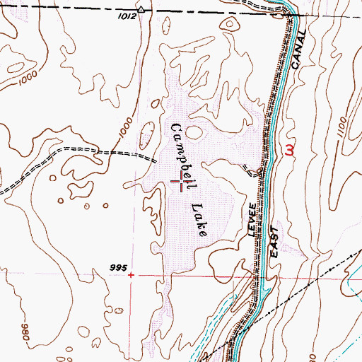 Topographic Map of Campbell Lake, WA