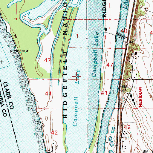 Topographic Map of Campbell Lake, WA
