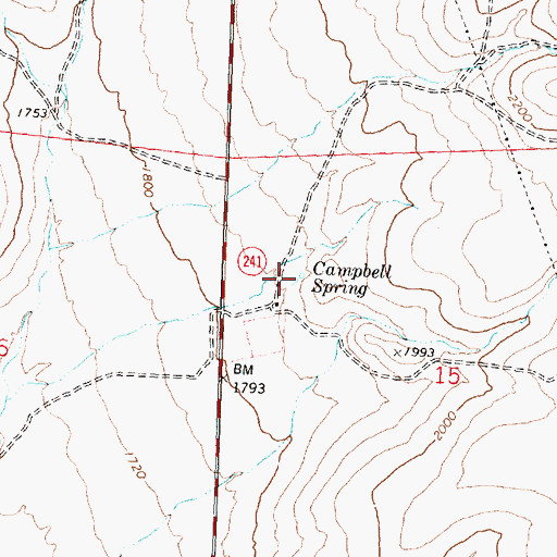 Topographic Map of Campbell Spring, WA