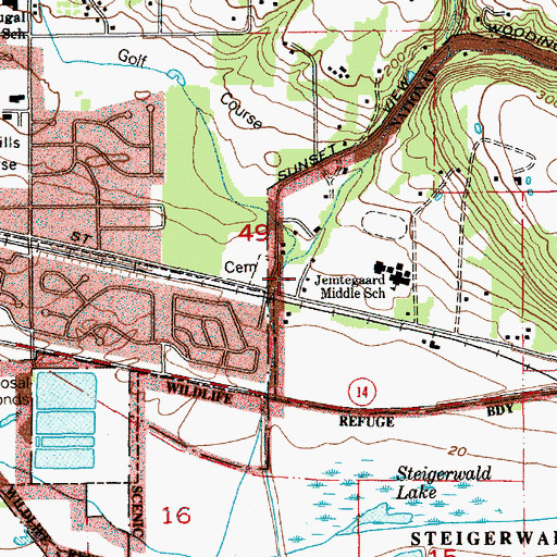 Topographic Map of Campen Creek, WA