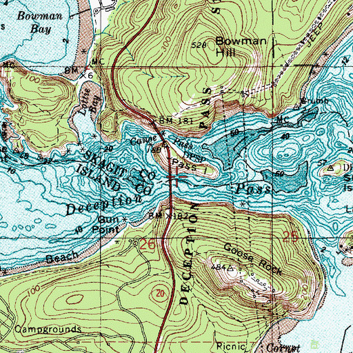 Topographic Map of Canoe, WA
