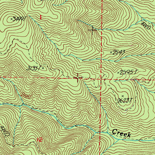 Topographic Map of Canteen Trail, WA