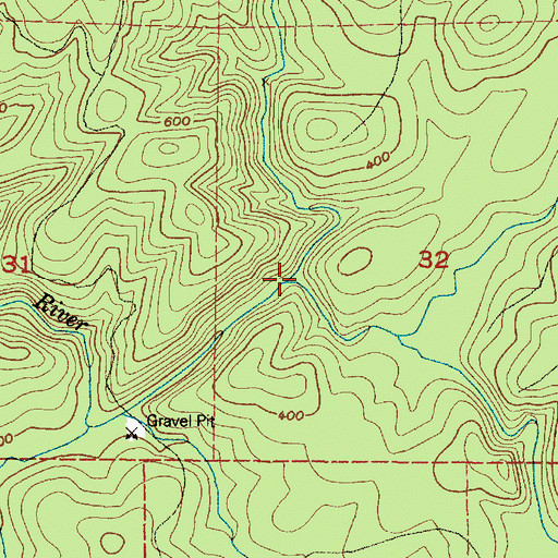 Topographic Map of Canyon Creek, WA