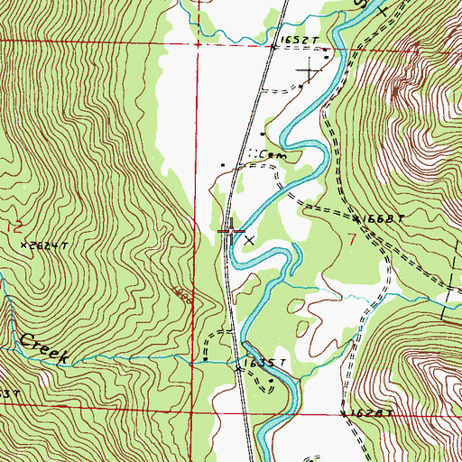 Topographic Map of Capoose Creek, WA