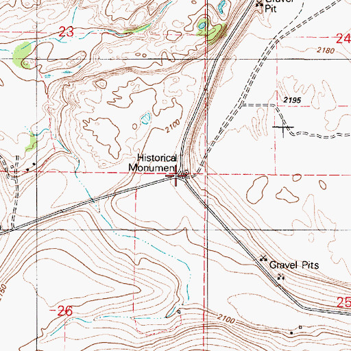 Topographic Map of Captain J Mullan Historic Monument, WA