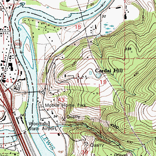 Topographic Map of Cardai Hill, WA