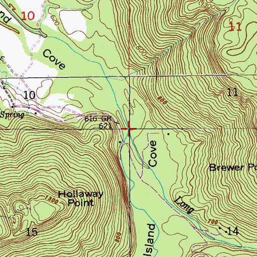 Topographic Map of Miller Creek, AL