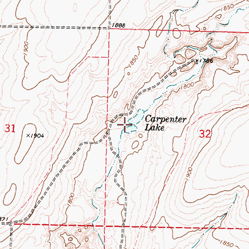 Topographic Map of Carpenter Lake, WA