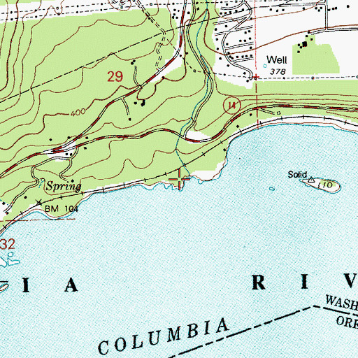 Topographic Map of Carson Creek, WA