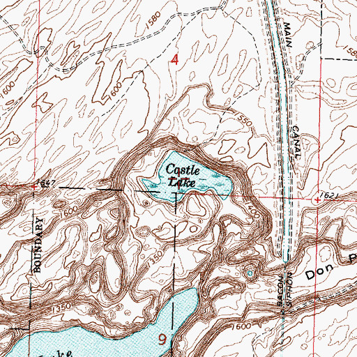 Topographic Map of Castle Lake, WA