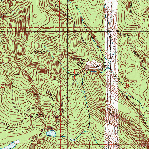Topographic Map of Castle Rock Truck Trail, WA