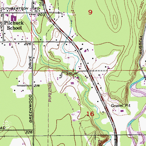 Topographic Map of Catherine Creek, WA