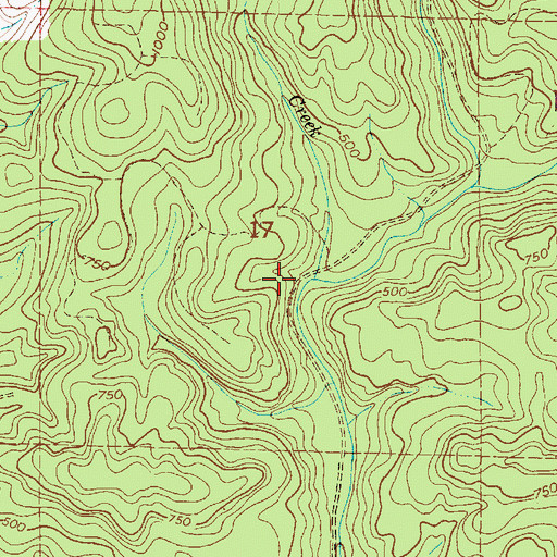 Topographic Map of Cedar Creek, WA