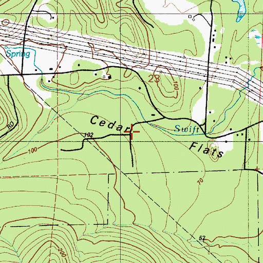 Topographic Map of Cedar Flats, WA