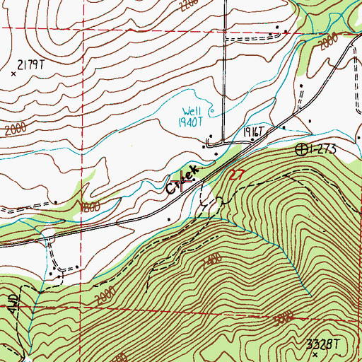 Topographic Map of Cedonia School, WA