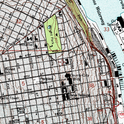 Topographic Map of Community Based Trans Program High School, WA