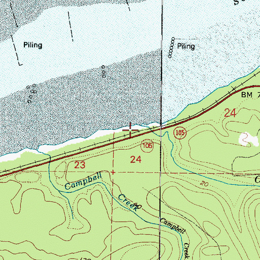Topographic Map of Chapin Creek, WA