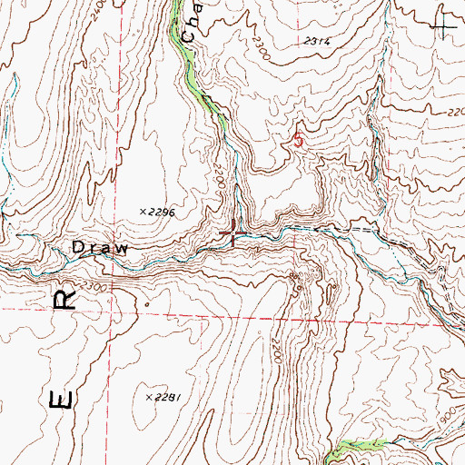 Topographic Map of Chapman Draw, WA