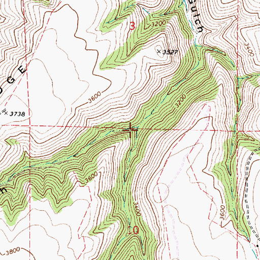 Topographic Map of Charlie Knight Gulch, WA