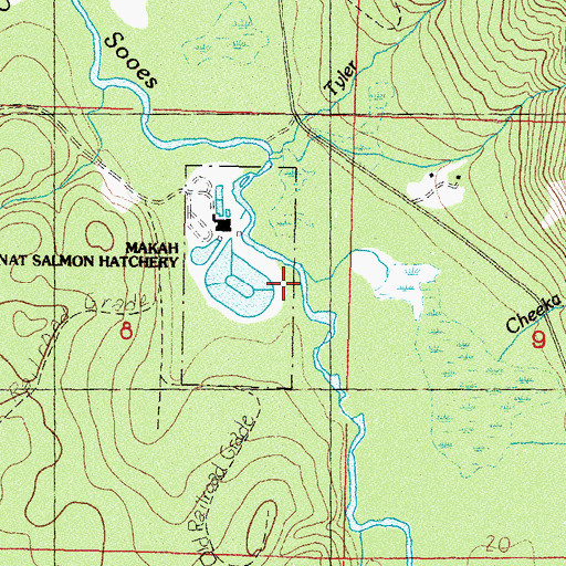 Topographic Map of Cheeka Creek, WA