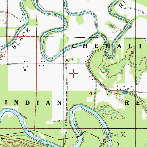 Topographic Map of Chehalis Reservation, WA