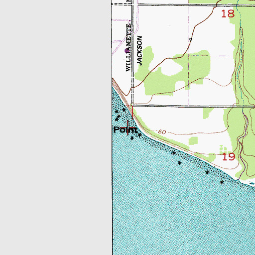 Topographic Map of Cherry Point, WA