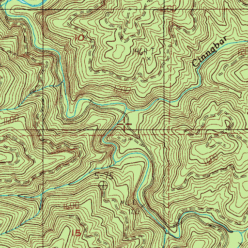 Topographic Map of Cinnabar Creek, WA