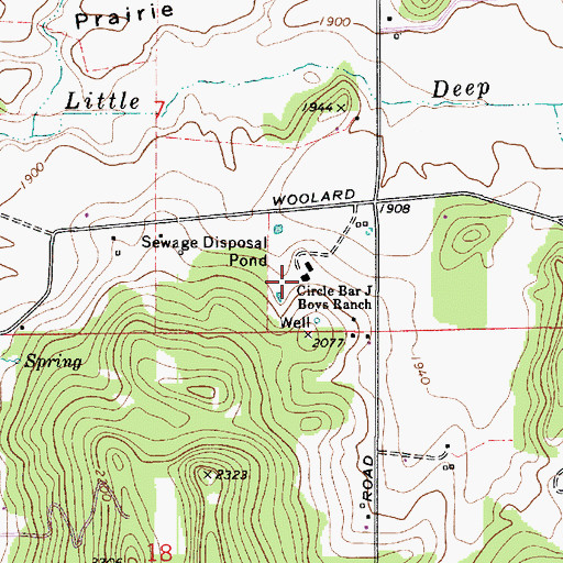 Topographic Map of Circle Bar J Boys Ranch, WA