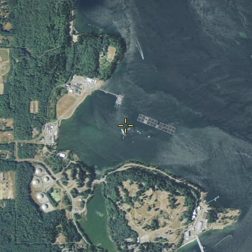 Aerial/Satellite Image of Clam Bay, WA