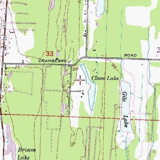 Topographic Map of Clam Lake, WA